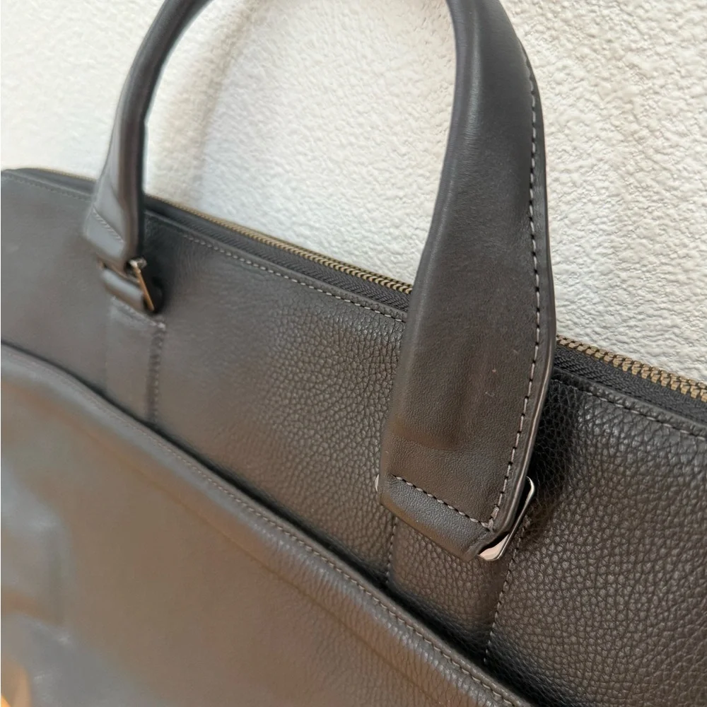 TUMI Black Leather Briefcase